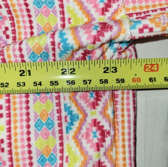 SAVANNA JANE Pink Yellow Southwest Print Corduroy Jacket Rhinestone Fringe - Picture 2 of 8